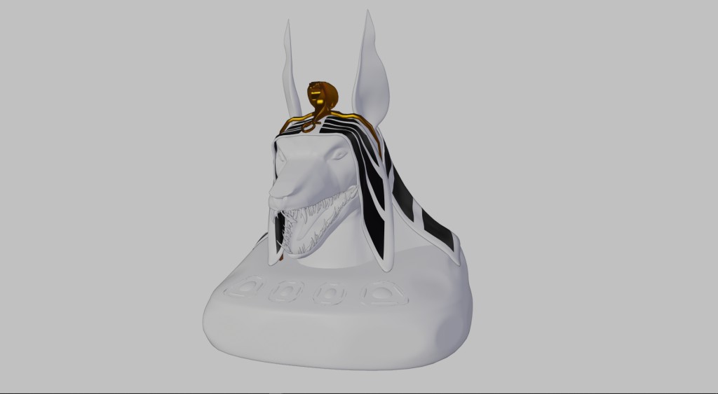 Anubis head (white) preview image 4